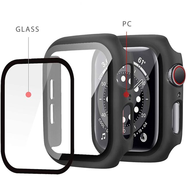 Carcasa cu protectie ecran Defense 360 compatibila cu Apple Watch 7 / 8 (45 mm) Black