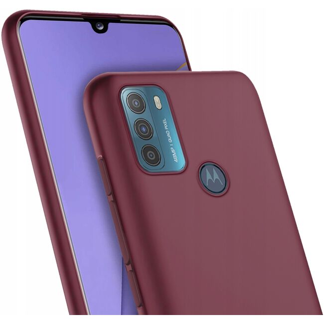 Husa Motorola Moto G50 Liquid Silicone, burgundy