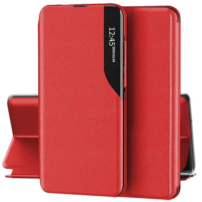 Husa pentru Xiaomi Redmi 9T, Poco M3 Smart View tip carte, rosu