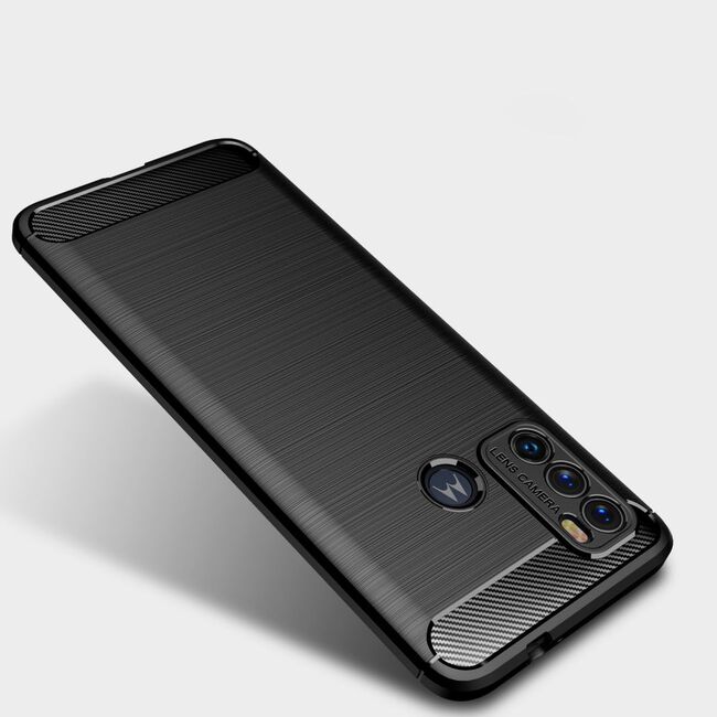 Husa pentru Motorola Moto G60 TPU Carbon, negru