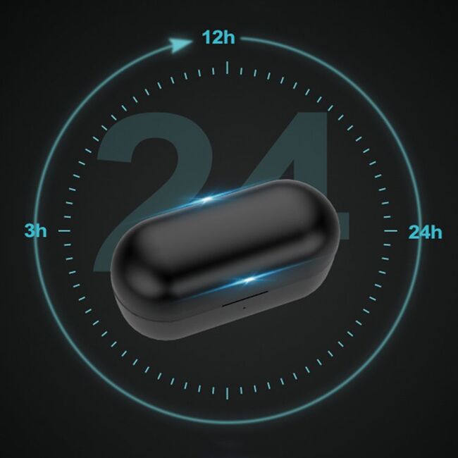 Casti Ausdom Wireless In-ear Bluetooth 5.0 TWS ANC Earphones (Active Noise Canceling) TW01S, negru