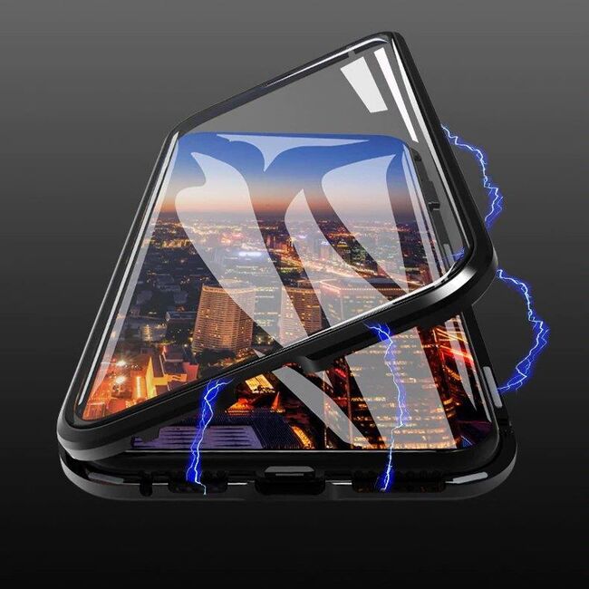 Husa 360 Magnetic Glass pentru Xiaomi Mi 11 5G (sticla fata + spate), negru