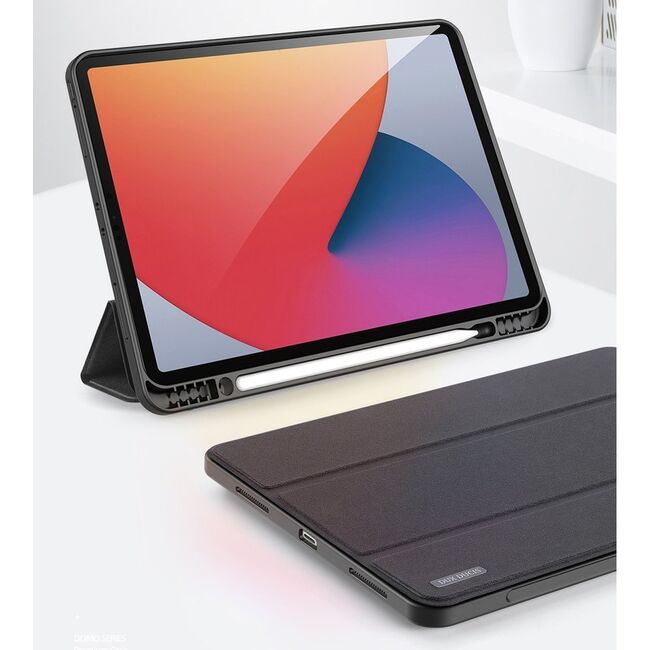 Husa pentru iPad Pro 12.9 inch 2022, 2021, 2020 DUX DUCIS Domo Multi-angle Stand Smart Sleep Function, negru
