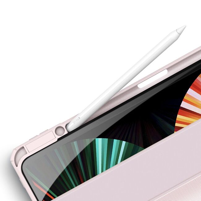 Husa pentru iPad Pro 12.9 inch 2022, 2021, 2020 Multi-angle Stand Smart Sleep Function, light pink