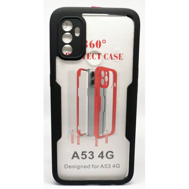 Pachet 360: Folie integrata + Husa pentru Oppo A53 4G Cover360 - negru