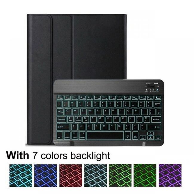 Husa cu tastatura iluminata pentru Huawei MatePad 10.4, negru