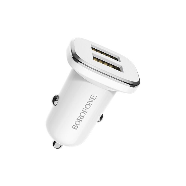 Incarcator Auto Borofone BZ12 2xUSB 2.4A Alb