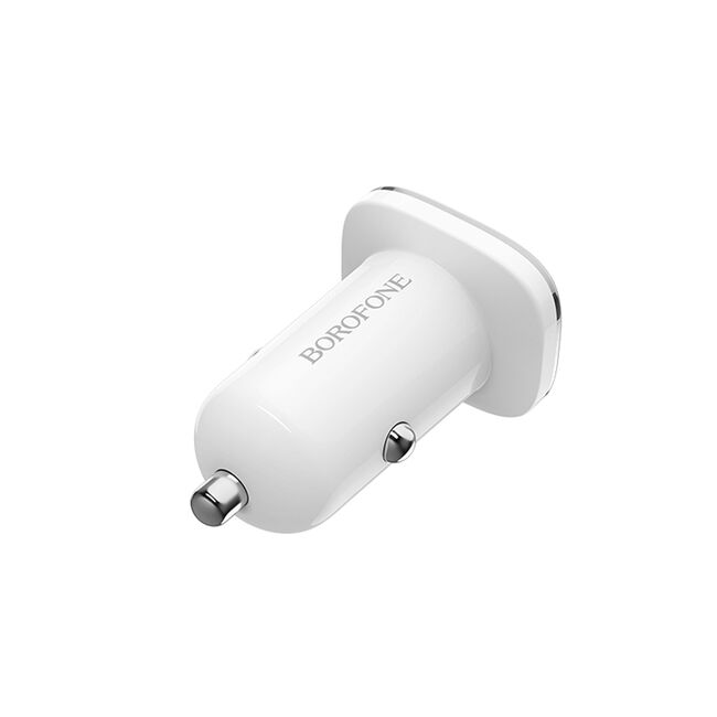 Incarcator Auto Borofone BZ12 2xUSB 2.4A Alb