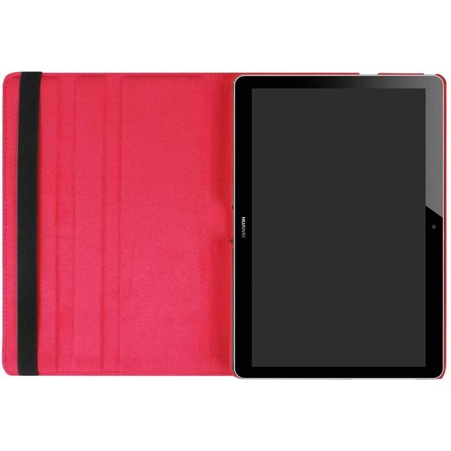 Husa pentru Huawei MediaPad T3 10 9.6 inch MagiCase rotativa de tip stand, rosu