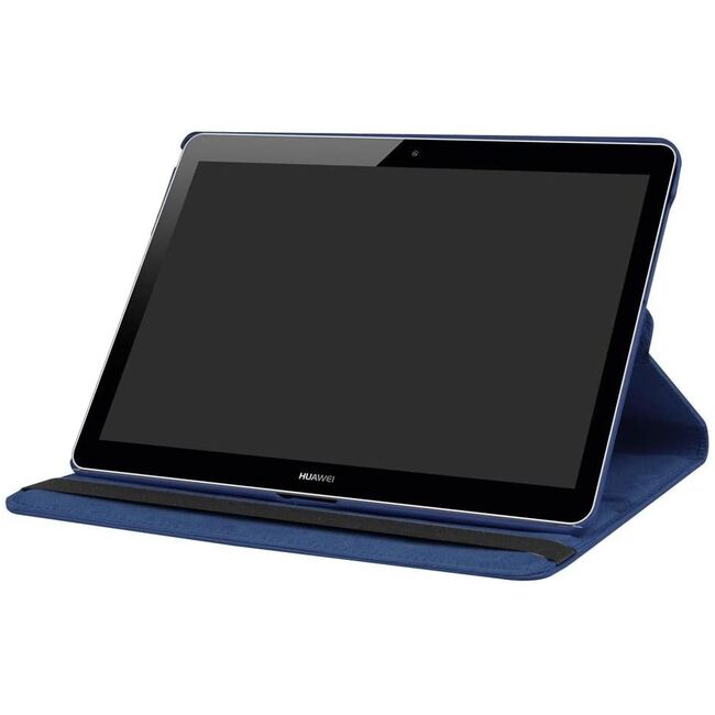 Husa pentru Huawei MediaPad T3 10 9.6 inch MagiCase rotativa de tip stand, navy blue