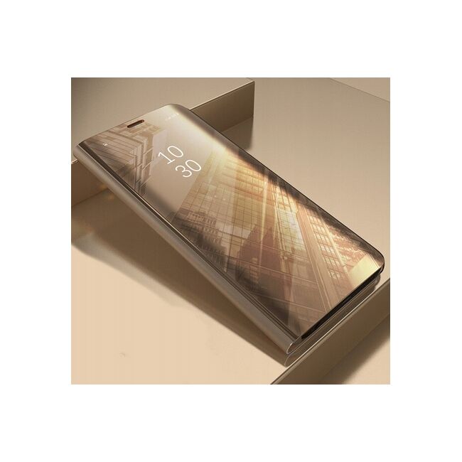 Husa Huawei P40 Lite FlipCase Clear View, gold