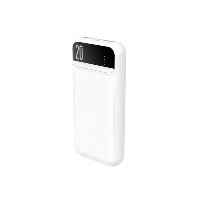 Acumulator extern XO Power bank PR111 20000 mAh PD+QC 3.0, incarcare rapida 18W, alb