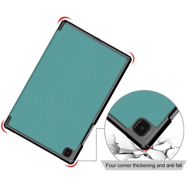 Husa pentru Samsung Galaxy Tab A7 SM-T500, SM-T505 Protect cu functie wake-up/sleep, smarald