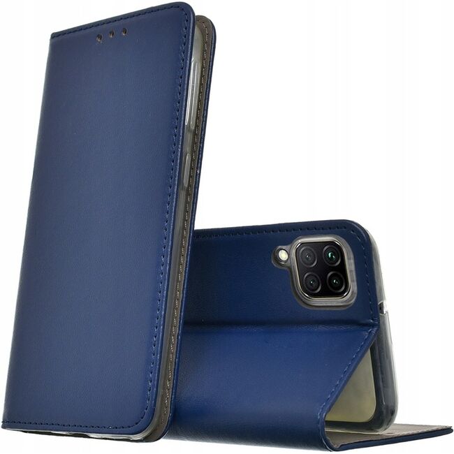 Husa Huawei P40 Lite Book FlipCase Magnetic, navy blue