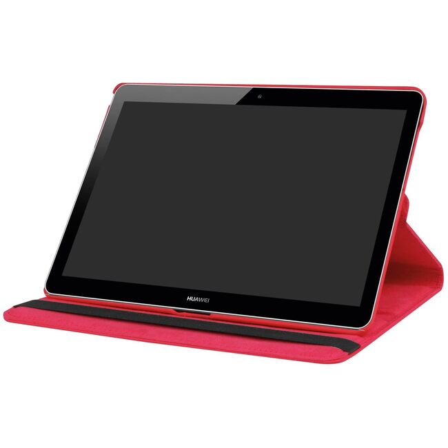 Husa pentru Huawei MediaPad T5 10.1 inch MagiCase rotativa de tip stand, rosu