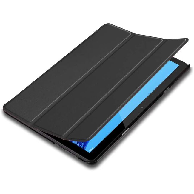 Pachet Husa Huawei MediaPad T5 10.1 Procase, negru + Folie de protectie Tempered Glass pentru Huawei MediaPad T5