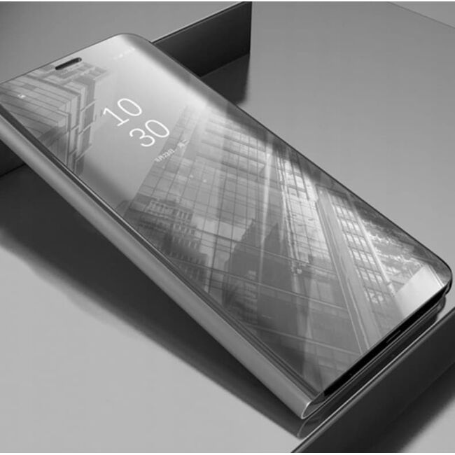 Husa Samsung Galaxy A71 FlipCase Clear View, silver