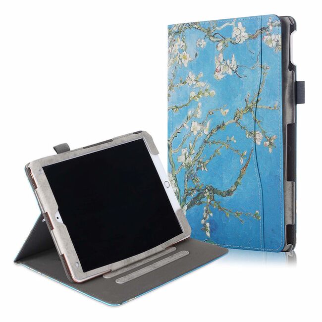 Husa iPad 9/8/7 2021/2020/2019 10.2 inch ProCase, sleep-wake up, tip stand, flowers