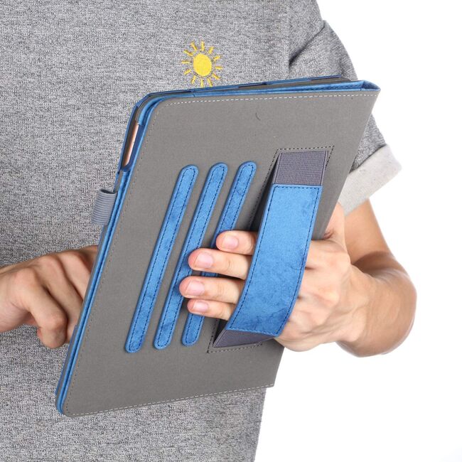 Husa iPad 10.2 inch 9/8/7 2021/2020/2019 ProCase, sleep-wake up, tip stand, blue