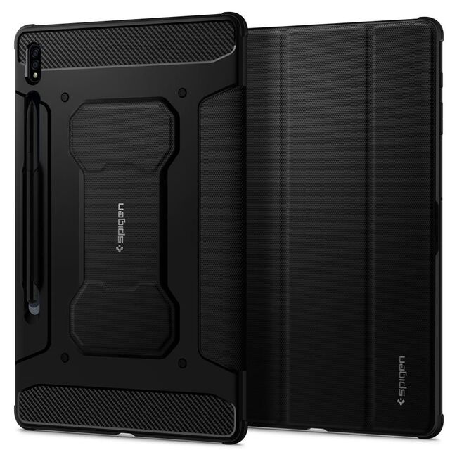Husa pentru tableta Samsung Galaxy Tab S7, S8 11 inch Spigen Rugged Armor Pro, negru