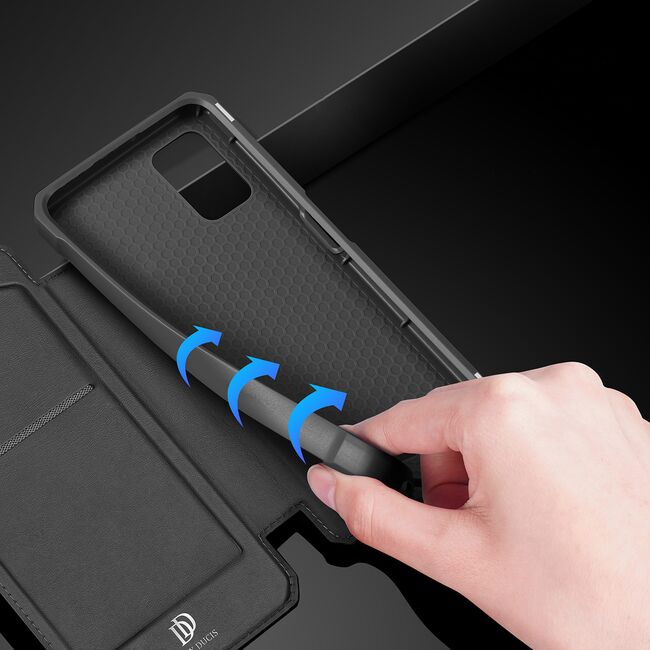 Husa pentru Samsung Galaxy A03s DUX DUCIS Skin X Bookcase type case, negru