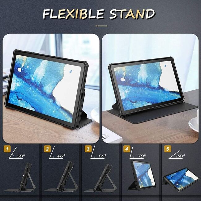Husa pentru Samsung Galaxy Tab A7 10.4 inch SM-T500, SM-T505 Infiland Smart Stand, negru
