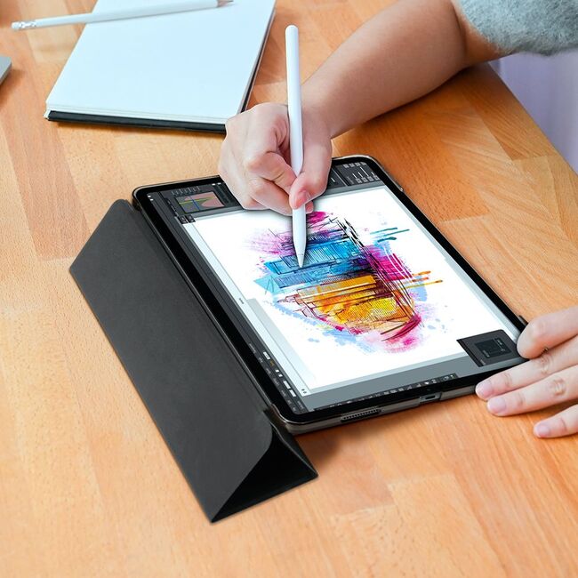 Husa iPad Pro 12.9 2022, 2021, 2020Spigen Smart Fold, negru