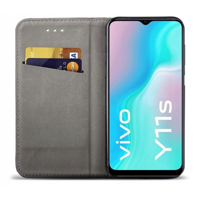 Husa pentru VIVO Y11S / Y20S Wallet tip carte, negru