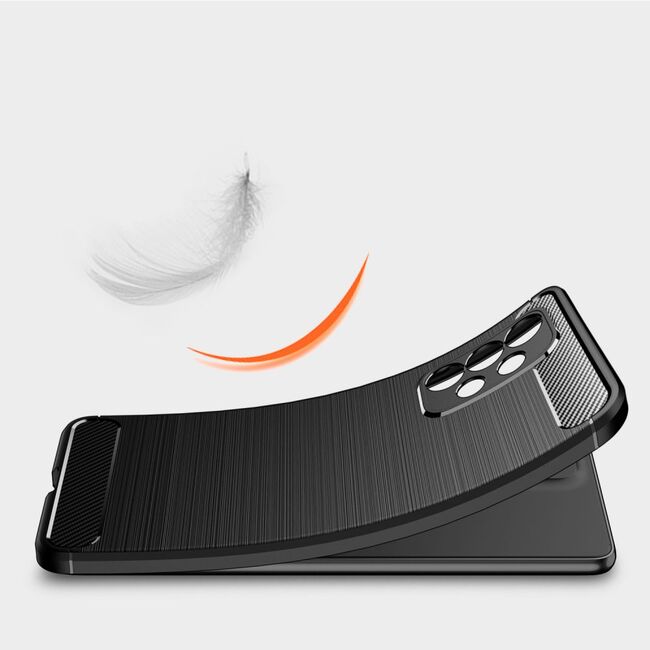 Husa pentru Samsung Galaxy A53 5G Carbon Flexible TPU (negru)