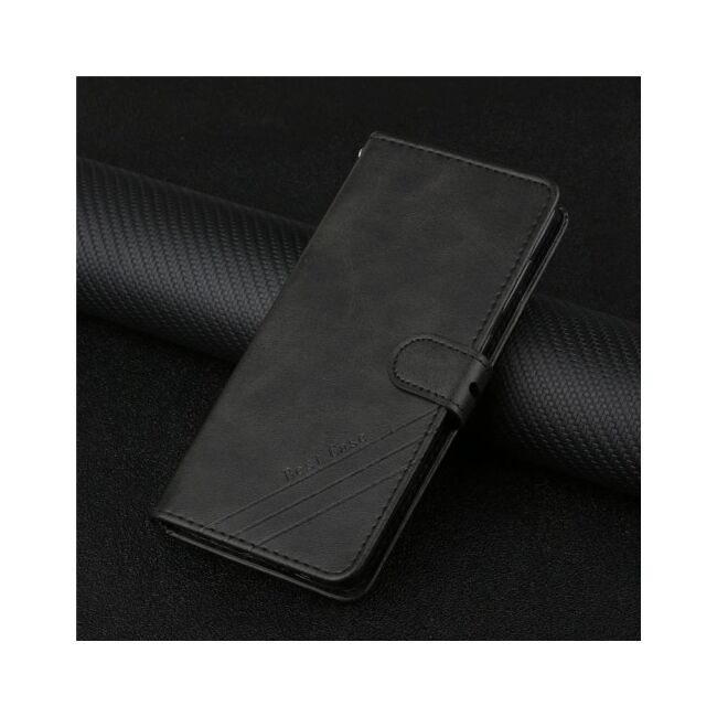 Husa pentru Motorola Moto G31 / G41 Wallet tip carte cu snur de mana, negru