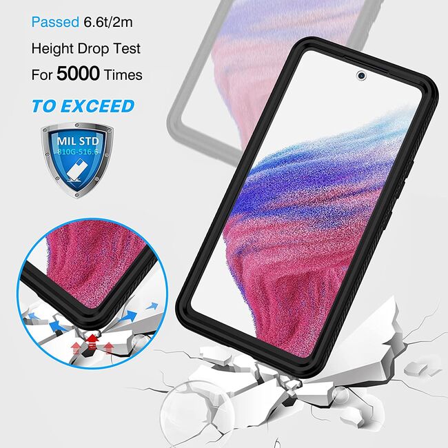 Pachet 360: Husa cu folie integrata Samsung Galaxy A53 5G Defense 360 - negru