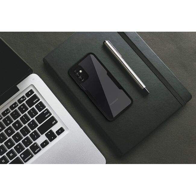 Pachet 360: Husa cu folie integrata pentru Samsung Galaxy M52 5G Cover360 - negru