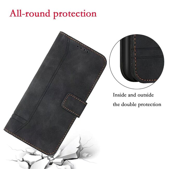 Husa pentru Motorola Moto G71 5G Wallet tip carte, negru