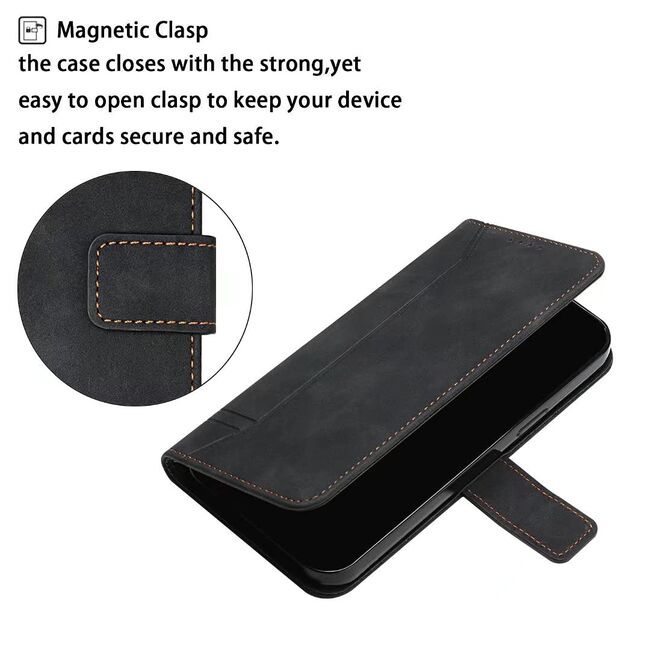 Husa pentru Motorola Moto G71 5G Wallet tip carte, negru