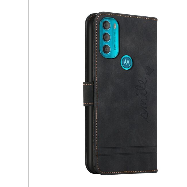 Husa pentru Motorola Moto G71 5G Wallet tip carte, negru