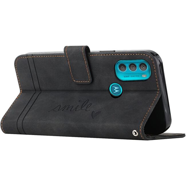 Husa pentru Motorola Moto G71 5G Wallet tip carte, negru
