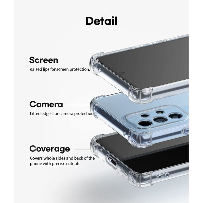 Pachet 360: Folie din sticla + Husa pentru Samsung Galaxy A53 5G Anti-Shock 1.5mm, transparent