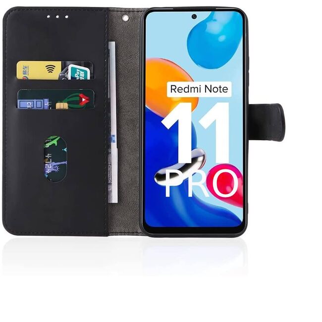 Husa pentru Xiaomi Redmi Note 11 Pro 5G Wallet tip carte, negru