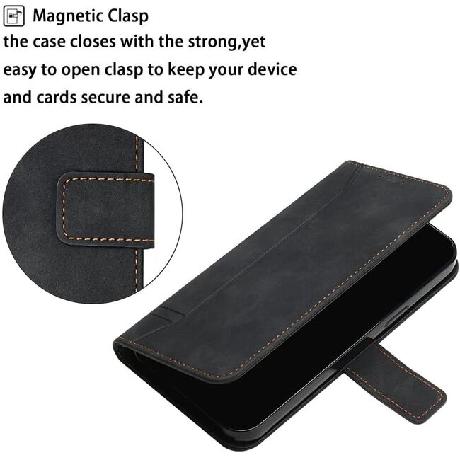 Husa pentru Motorola Moto E7 Power, E7i Wallet Pro tip carte, negru