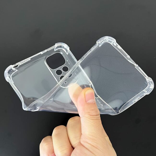 Pachet 360: Folie din sticla + husa pentru Xiaomi Redmi Note 11 4G / Note 11s Anti-Shock 1.5mm, transparent