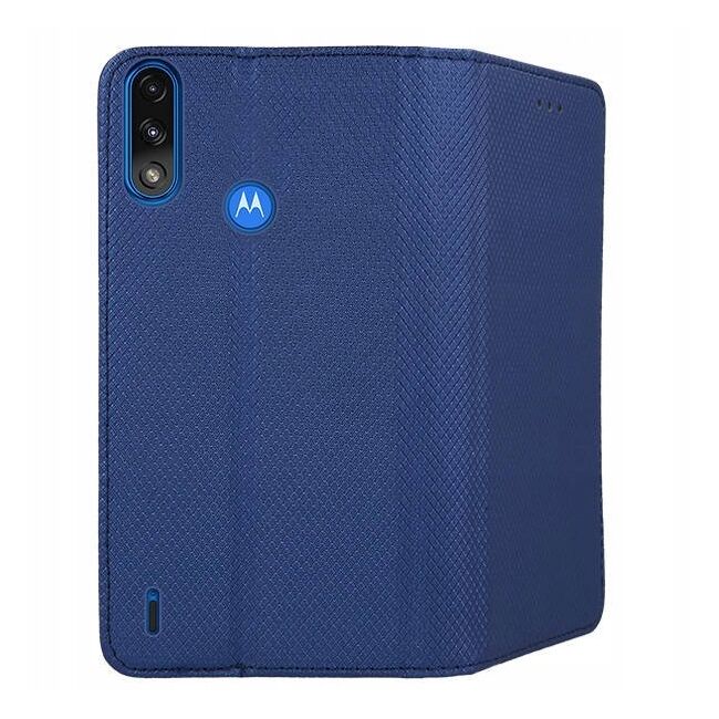 Huse Motorola Moto E7 Power, E7i Wallet tip carte, navy blue