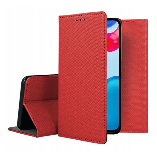 Huse Xiaomi Redmi Note 11 4G / Note 11s Wallet tip carte, rosu