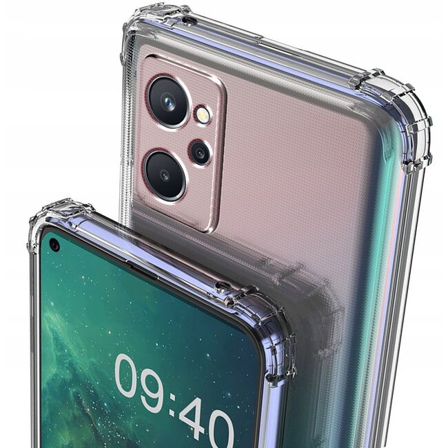 Pachet 360: Folie din sticla + husa pentru Oppo A96 4G Anti-Shock 1.5mm, transparent
