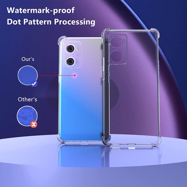 Pachet 360: Folie din sticla + husa pentru Oppo A96 4G Anti-Shock 1.5mm, transparent