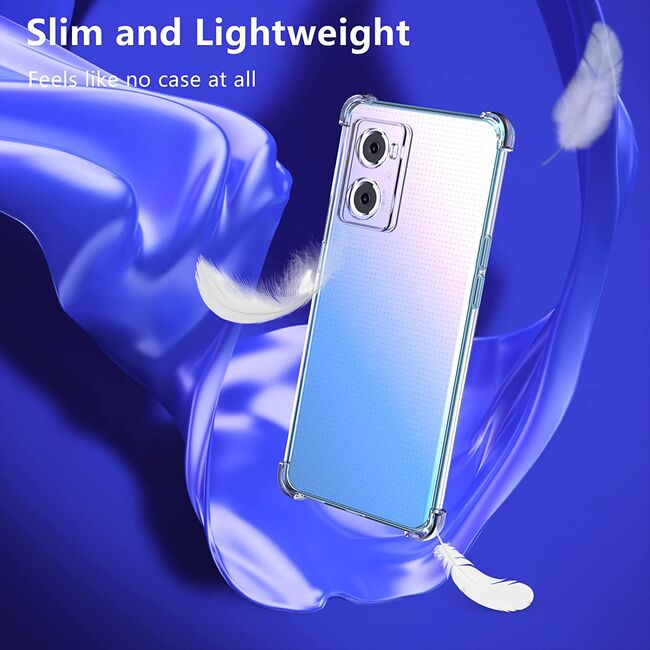 Pachet 360: Folie din sticla + husa pentru Oppo A96 4G Anti-Shock 1.5mm, transparent
