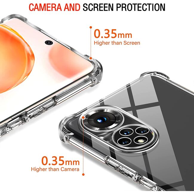 Pachet 360: Folie din sticla + Husa pentru Huawei Nova 9 / Honor 50  Anti-Shock 1.5mm, transparent