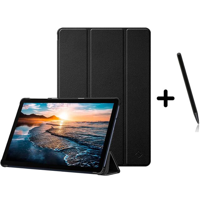 Husa tableta Huawei MatePad T10s sau T10 + stylus cadou, negru