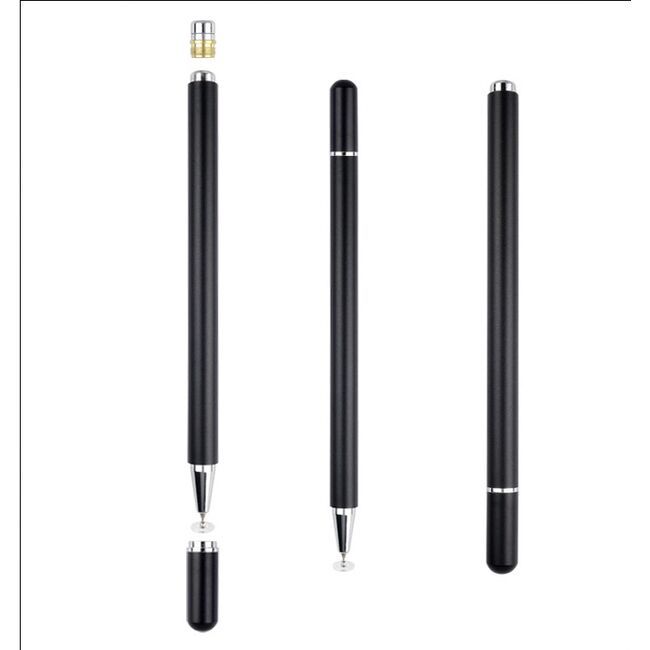 Stylus Universal Fine Disc capacitiv pentru tablete, telefoane, ebook, negru