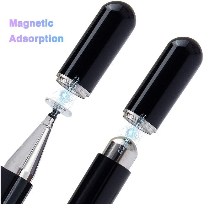 Stylus Universal Fine Disc capacitiv pentru tablete, telefoane, ebook, negru
