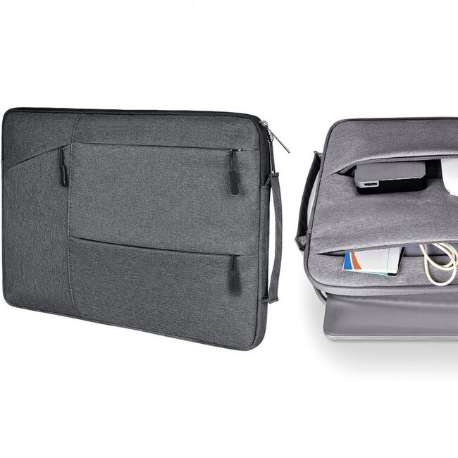 Husa cu maner pentru Macbook Air, Macbook Pro 13-14 inch, space grey